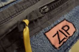 Detail of zip pull.